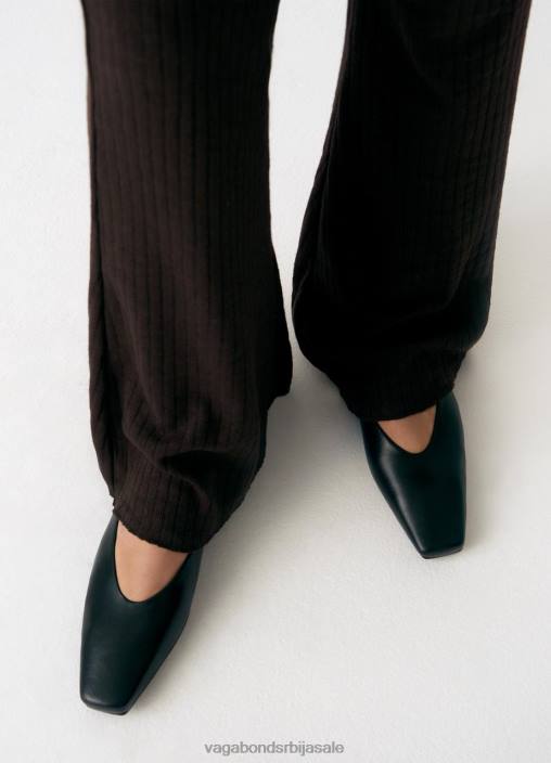 рс Vagabond Жене виолетта ципеле Црна кожа 468Z13 обућа