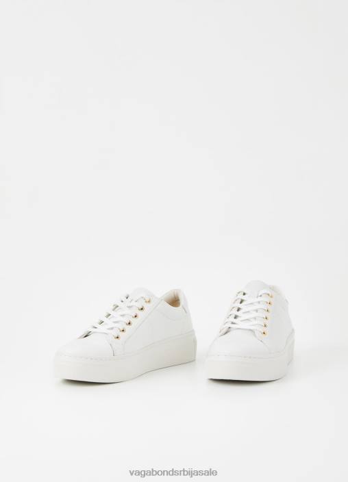 рс Vagabond Жене зое патике са платформом бела кожа 468Z177 обућа