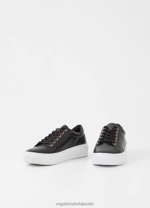 рс Vagabond Жене зое патике са платформом Црна кожа 468Z185 обућа