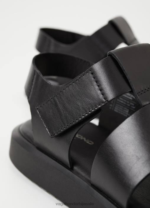 рс Vagabond мушкарци нате сандале Црна кожа 468Z293 обућа